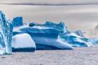 Antarctica, South Orkney Islands. Icebergs in ocean. Art Print